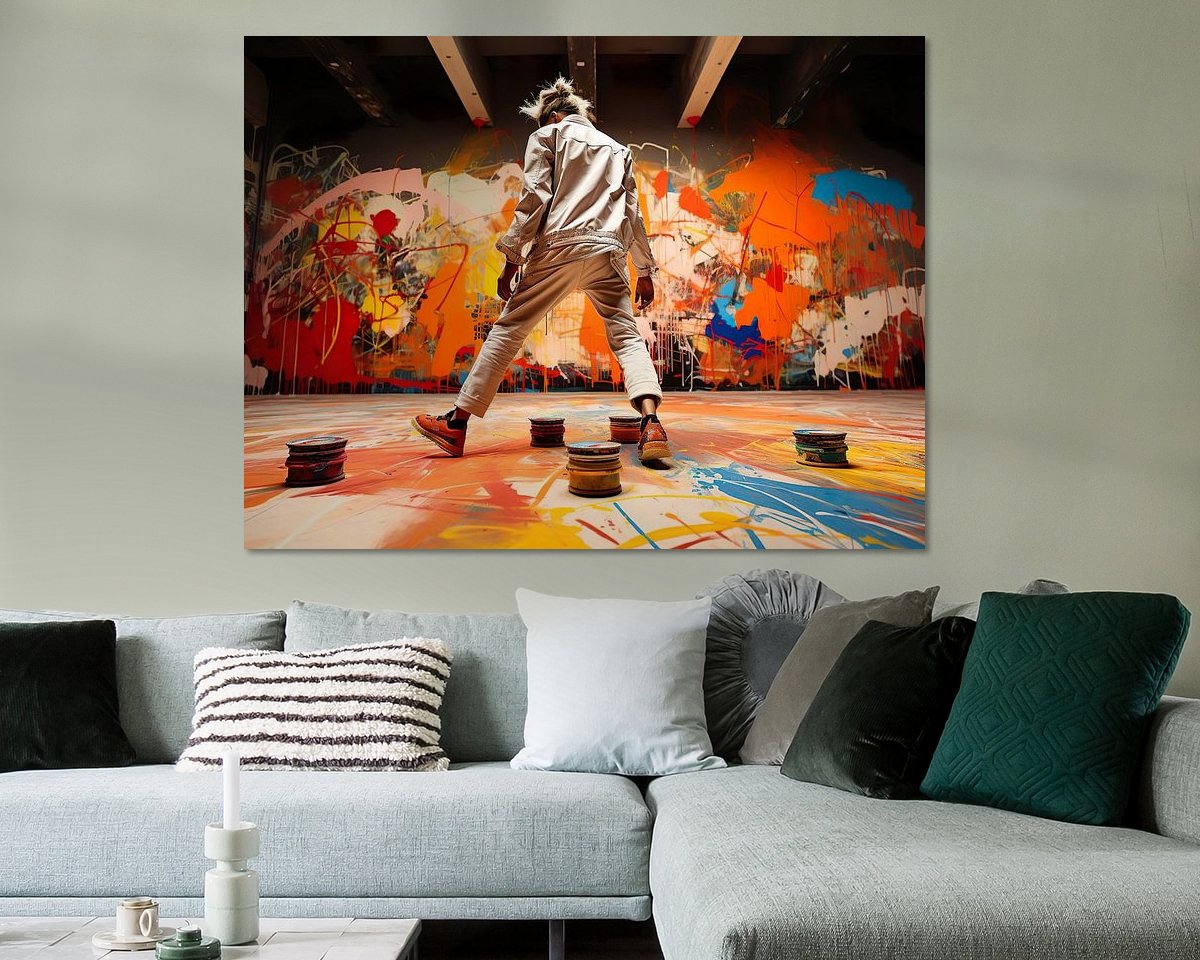 Voorbeeld van het werk in een kamer