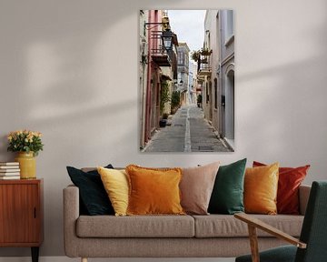 Colourful street in Rethymon, Crete | Travel photography by Kelsey van den Bosch