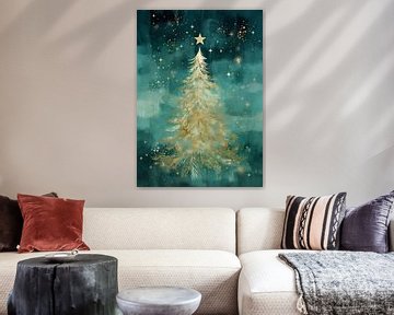Golden Christmas tree by Bianca ter Riet