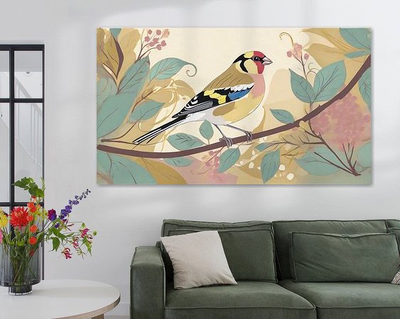 Voorbeeld van het werk in een kamer