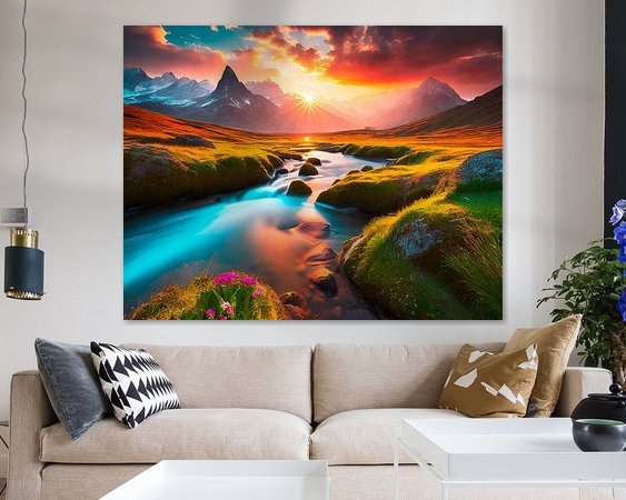 Example of the artwork in a room