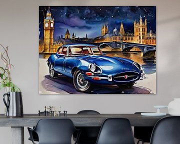 Jaguar e-Type in Londen van DeVerviers