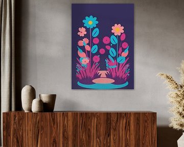 Minimalistische Groovy Bloemen van Gypsy Galleria