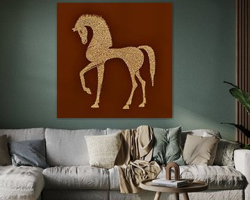 Golden horse van Jolanta Mayerberg