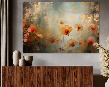 Field of flowers with poppies by Studio Allee