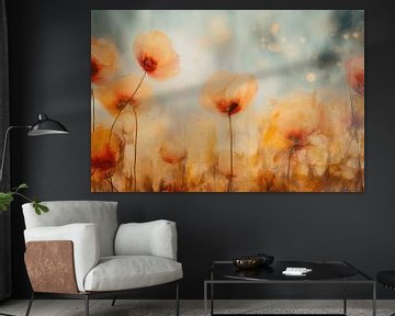 Field of flowers with poppies by Studio Allee