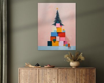 Playful and colourful abstract Christmas tree by Studio Allee