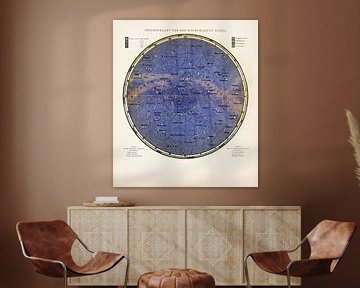Sternkarte des nördlichen Himmels mit Text von Studio Wunderkammer
