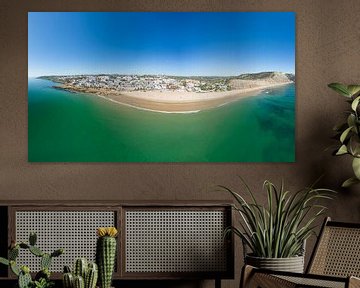 Panorama van Praia da Luz in de Portugese Algarve van David Gorlitz