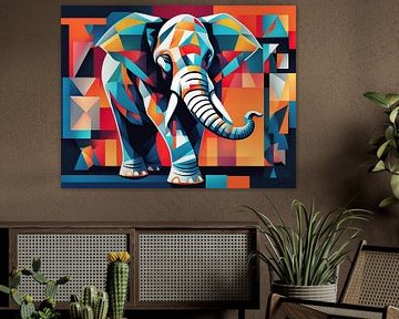 Abstracte kunst - Olifant 1 van Johanna's Art