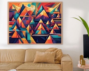 Art abstrait - Pyramides 1 sur Johanna's Art