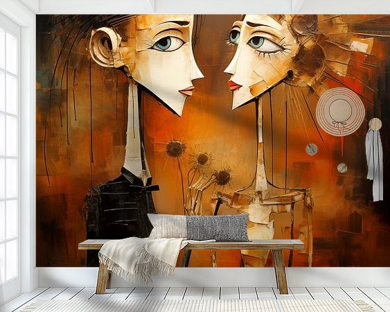 Voorbeeld van het werk in een kamer