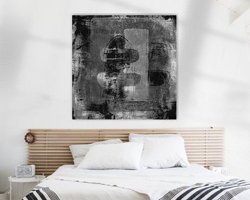 Moderne abstracte zwart-wit kunst nr. 4 van Dina Dankers