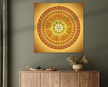 Kristallen Mandala-Gouden Tonen van het Sterrenzaad van SHANA-Lichtpionier