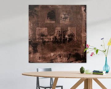Modern abstract art in rusty brown and terra no. 2 by Dina Dankers
