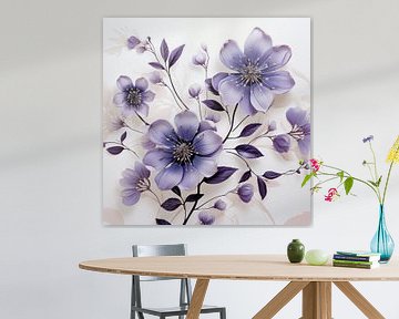 Fleur - Belle violette sur New Future Art Gallery