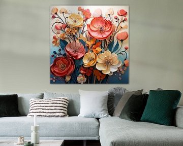 Flowers - Colourful Composition by New Future Art Gallery