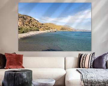 Blick auf das Meer vom Strand Preveli, Kreta | Reisefotografie von Kelsey van den Bosch