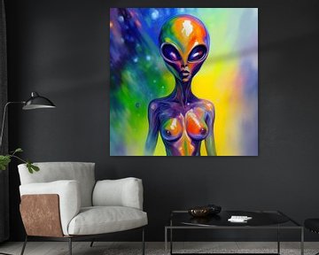 Rainbow Reunion, un portrait d'extraterrestre sur The Art Kroep