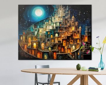 Stadt des Lichts - abstrakt surreal von Max Steinwald