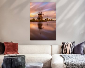 Moulins de Kinderdijk au coucher du soleil sur Tux Photography