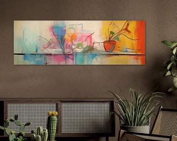 Slaapkamer van Abstract Schilderij