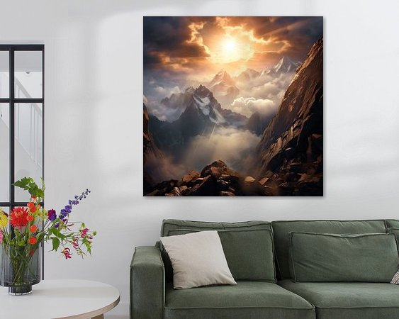 Voorbeeld van het werk in een kamer