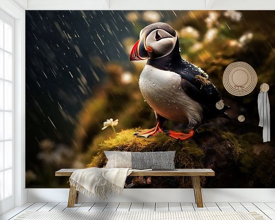 Voorbeeld van het werk in een kamer