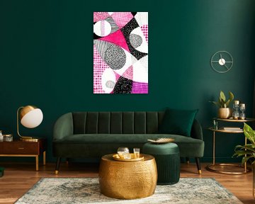 Mid Eeuw Modern Roze van Susan Black by The Artcircle