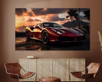 Roter Ferrari 488 Pista Spider Atelier von PixelPrestige