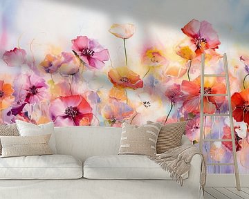 Flowers meadow pastel by studio snik.