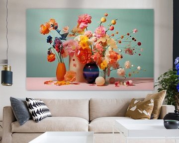 Colourful flower still life by studio snik.