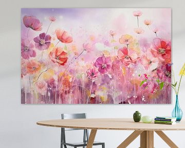 Roze & paarse bloemen weide van studio snik.