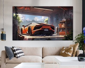 La Lamborghini en question sur PixelPrestige