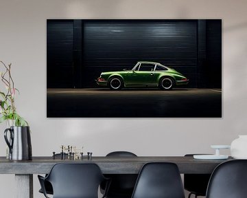 Groene Porsche 911 E 2.0 1969 van PixelPrestige