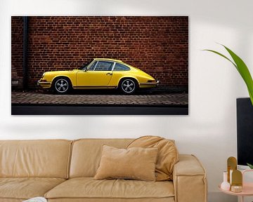 Porsche 911 E 2.0 1969 jaune sur PixelPrestige