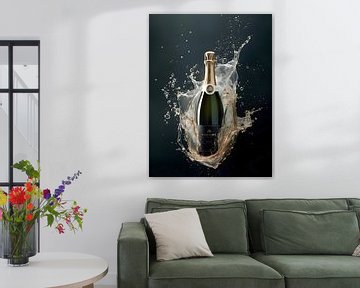 Bottle of champagne by PixelPrestige
