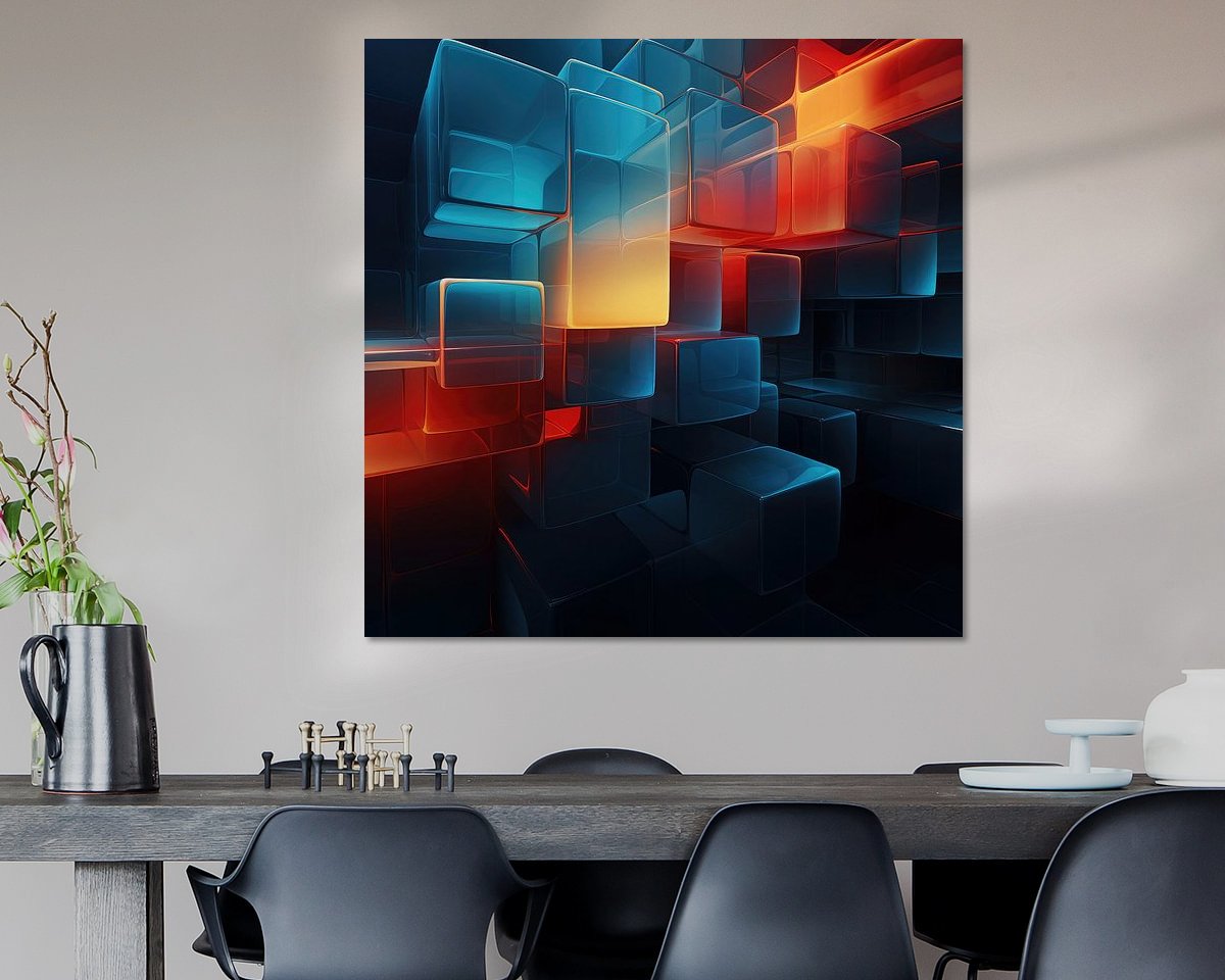 Voorbeeld van het werk in een kamer