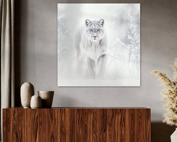 Majestic Beauty of the Snow Panther by Karina Brouwer