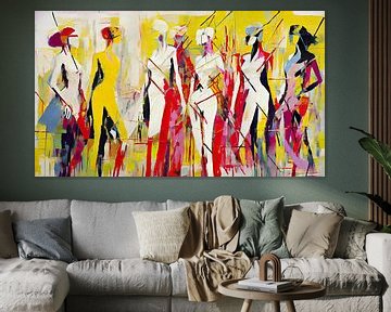 Vibrant Vrouwen, Een Abstracte Uiting van Kracht en Schoonheid. van AVC Photo Studio