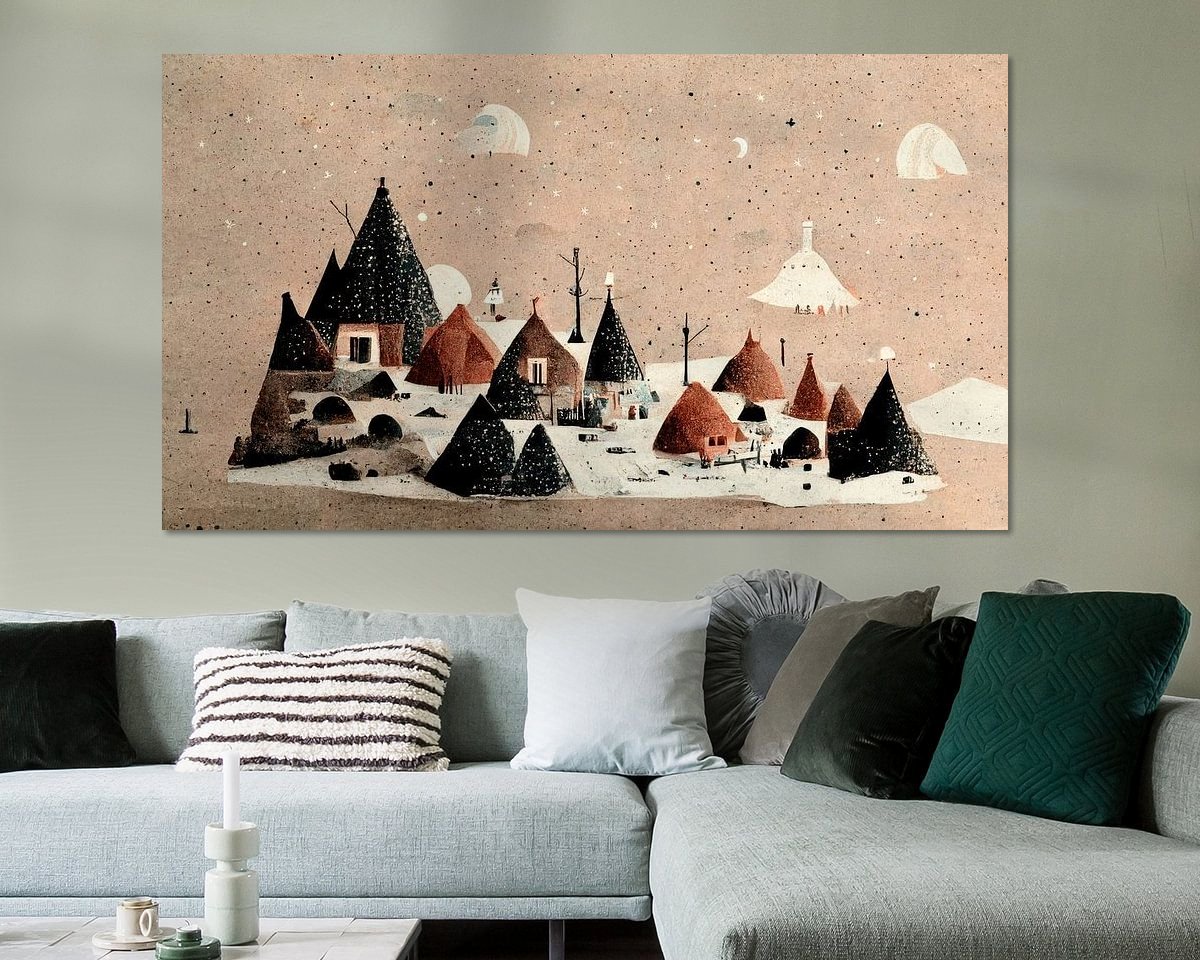 Voorbeeld van het werk in een kamer