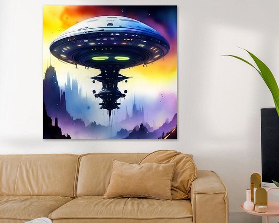 Voorbeeld van het werk in een kamer