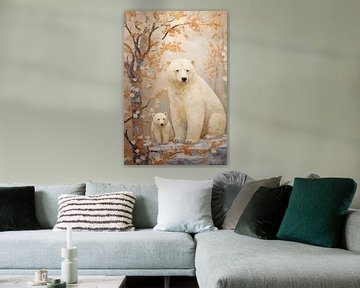 Spirit bear with Cub by Whale & Sons