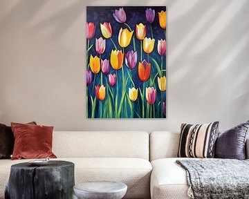 Merry Tulips by Jacky