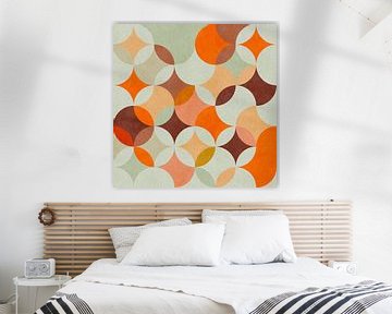 Mid Century Bauhaus Modern Circle Shapes in Mint by Ana Rut Bre