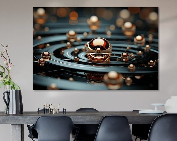 Voorbeeld van het werk in een kamer