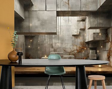 Voorbeeld van het werk in een kamer
