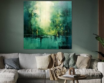 Groen Abstract van Dakota Wall Art