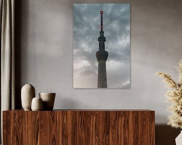 Tokyo Skytree in de avondzon van Endre Lommatzsch