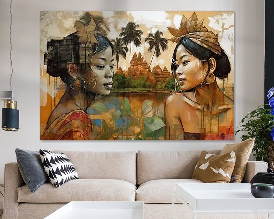 Voorbeeld van het werk in een kamer